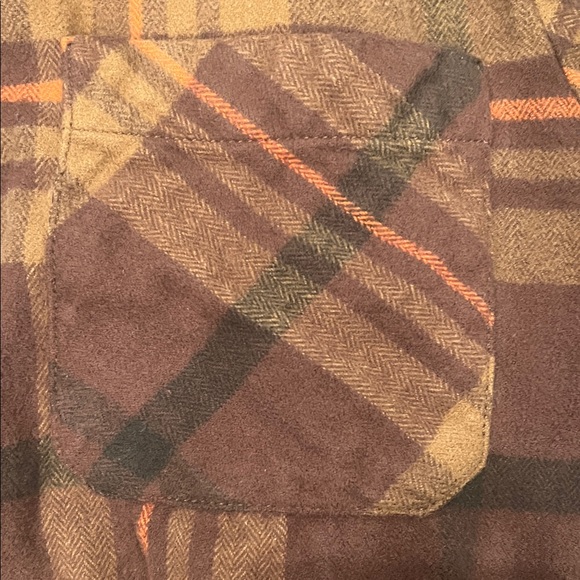 BKE Brown and Orange Plaid Shirt - Picture 4 of 4